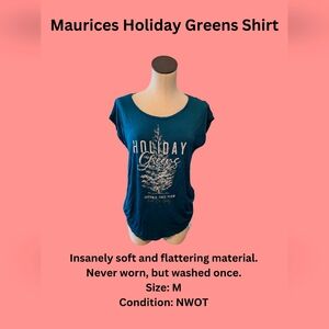 Maurices Holiday Greens Butter Soft Shirt